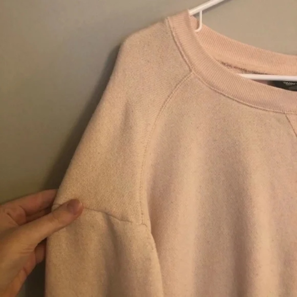Mossimo Peach Crew Neck Pullover Sweatshirt - Picture 5 of 7